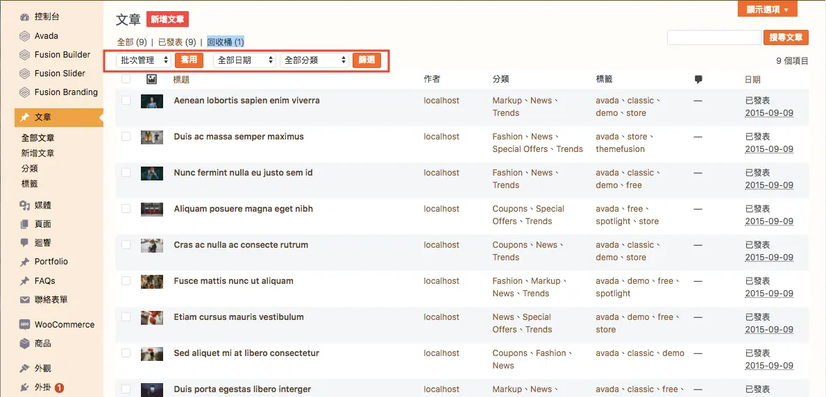 WordPress 教學 基礎介紹一（文章） 