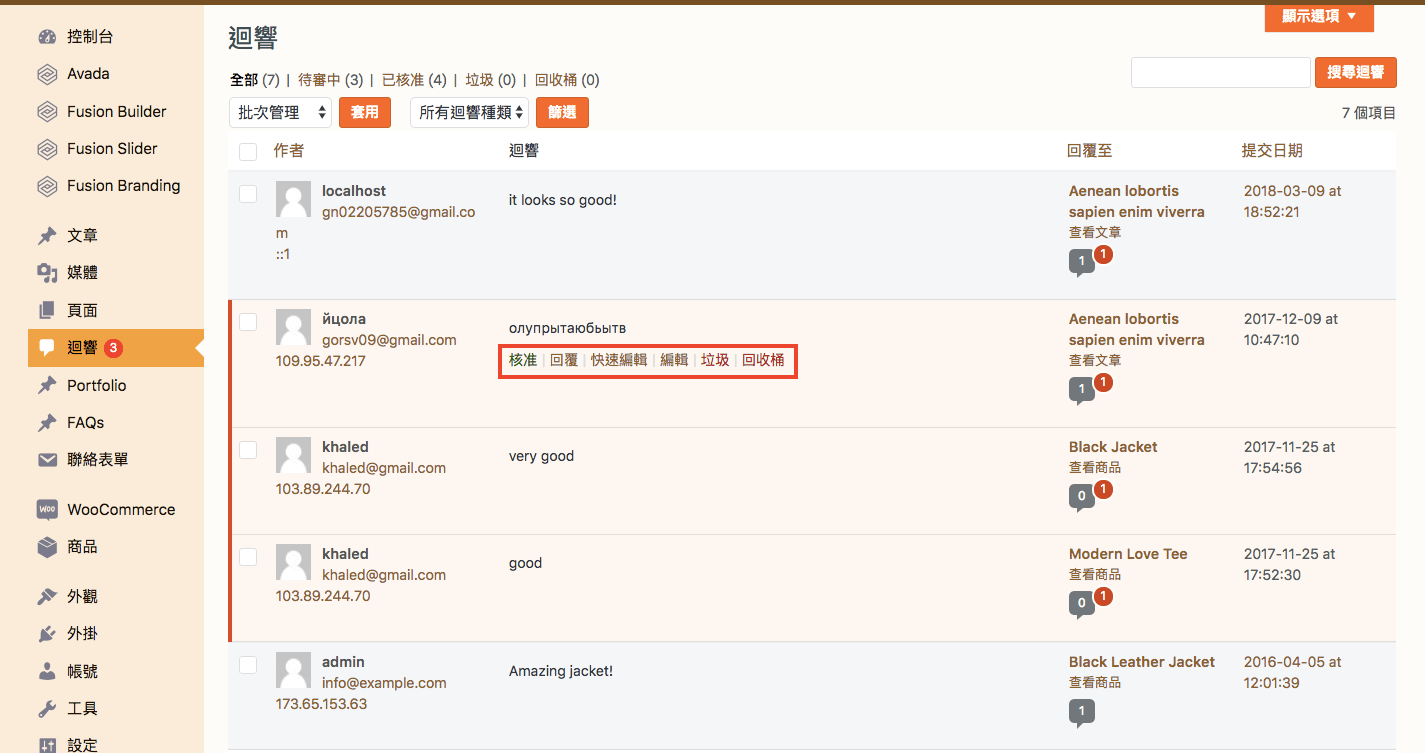 WordPress 教學 基礎介紹四（迴響）