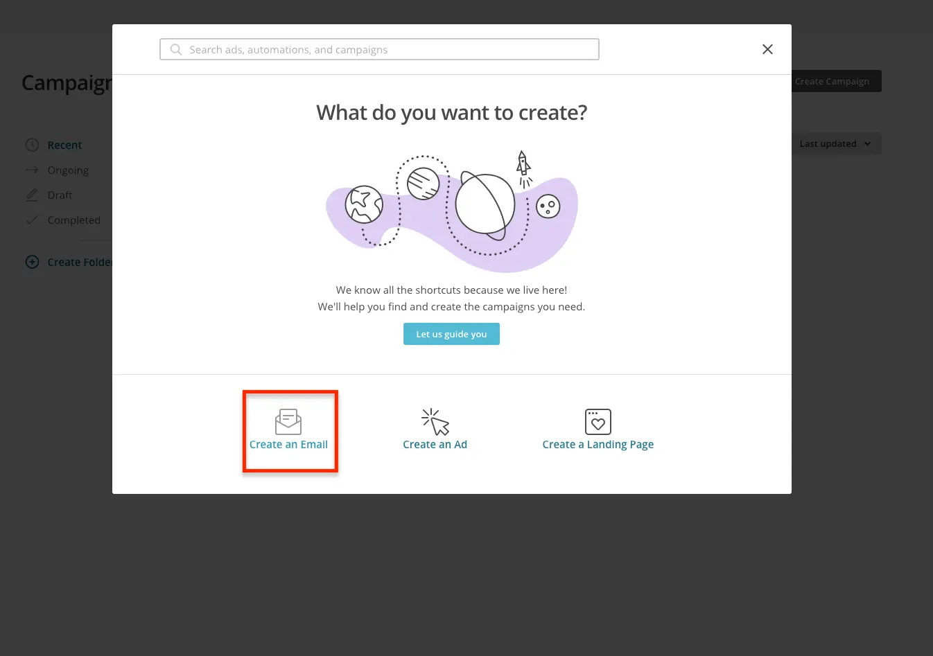 Mailchimp 教學中文版:免費方案限制、訂閱表單嵌入網站到寄出電子報 28 舊版建立活動類型選擇,選擇 Email