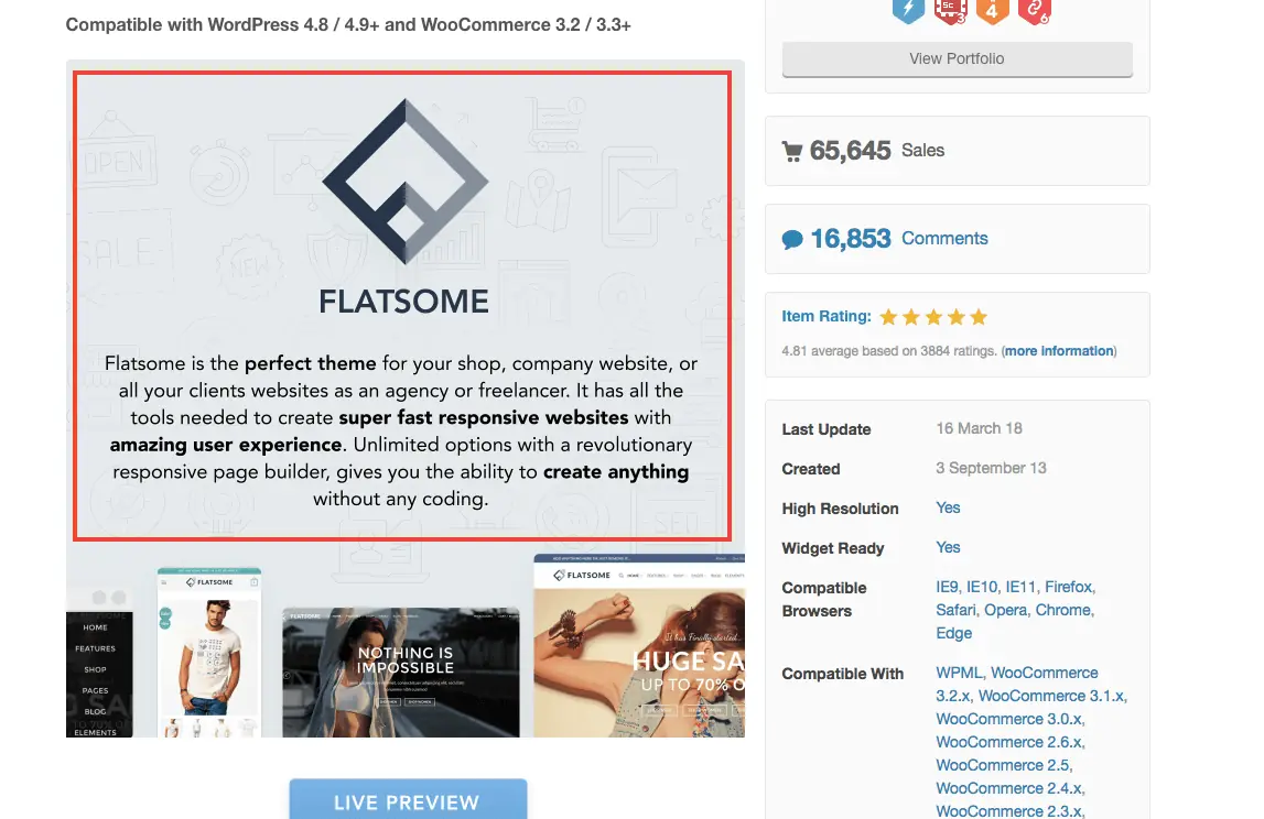 Flatsome 主題教學:WooCommerce 購物網站主題特色、價格與安裝設定 7 Flatsome 介紹頁:為電子商務網站設計的響應式主題