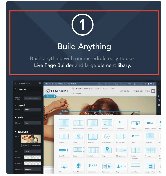 Flatsome 主題教學:WooCommerce 購物網站主題特色、價格與安裝設定 9 Flatsome 的 UX Builder 即時頁面編輯器介紹