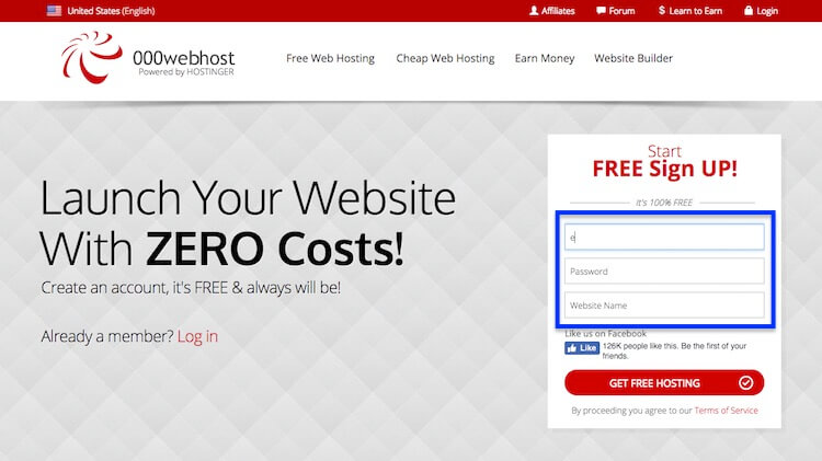 免費網頁空間 - 000webhost 免費虛擬主機，WordPress 網站架設教學 