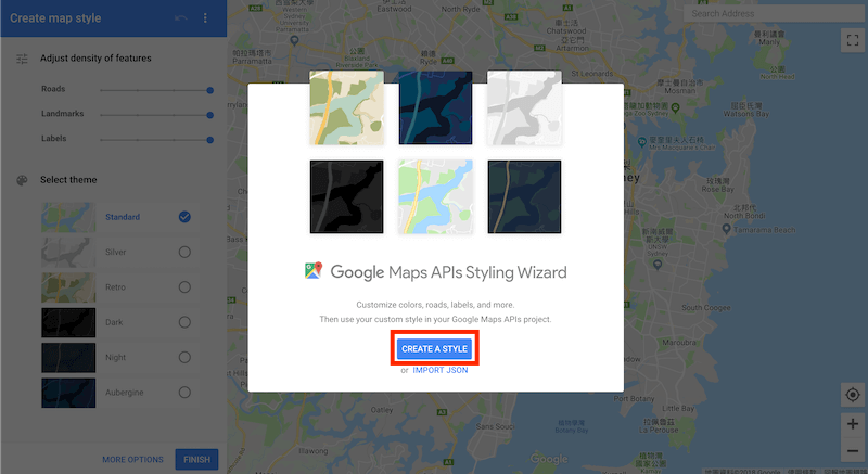 Google Map 自訂外觀 