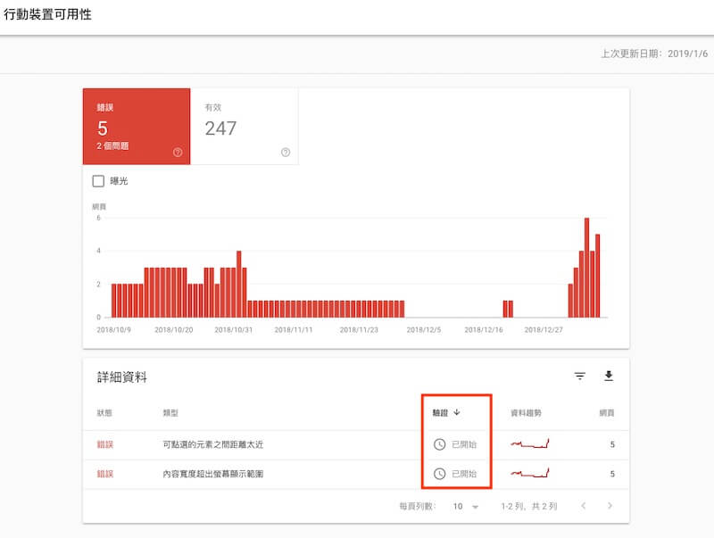 Search Console 強化項目 