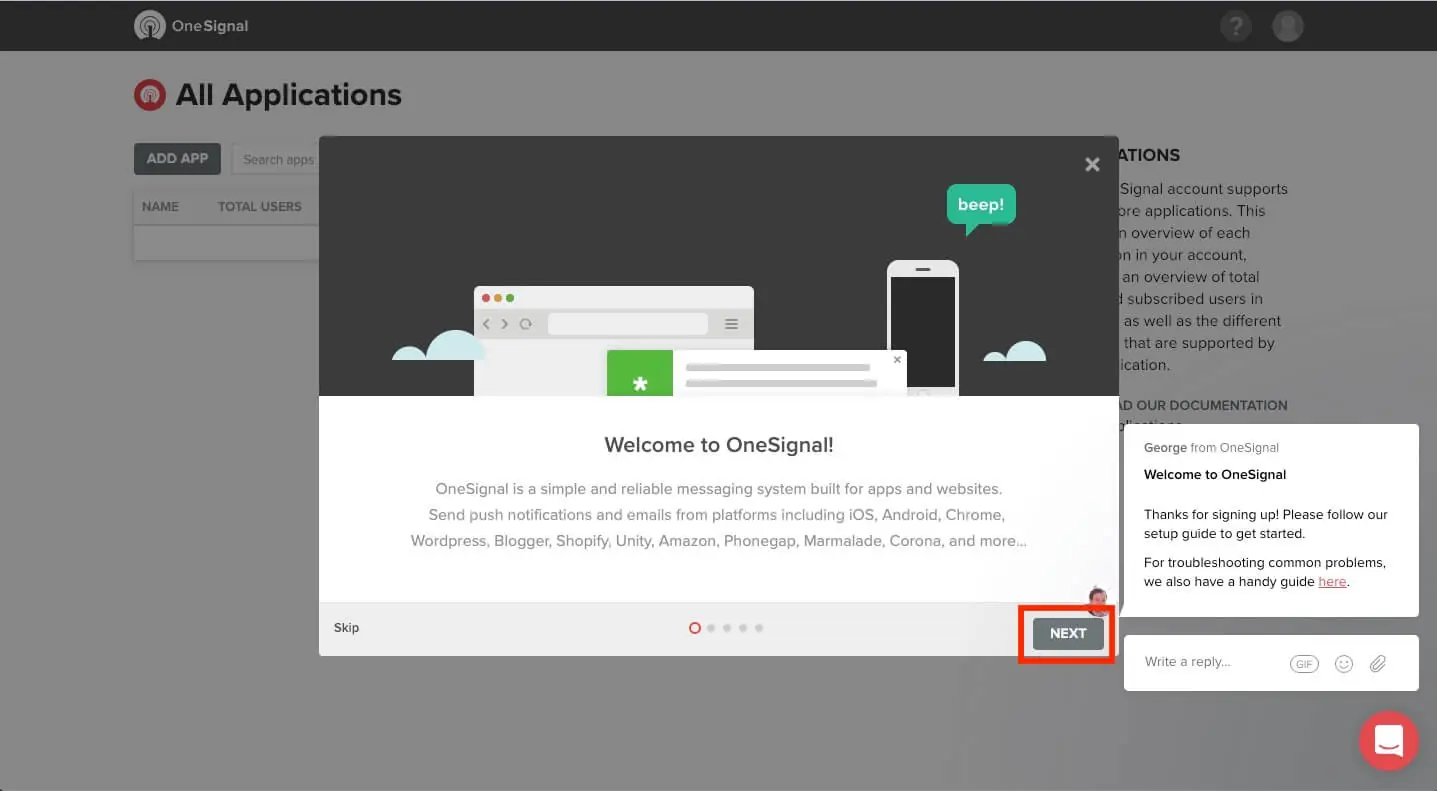 OneSignal 網頁推播通知教學:註冊、取得金鑰與 WordPress 外掛設定 3 OneSignal推播通知