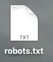 robots.txt 設定教學:測試工具停用後怎麼檢查 1 電腦中名為 robots.txt 的純文字檔圖示