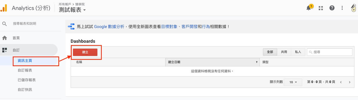 Google Analytics 自訂報表教學 