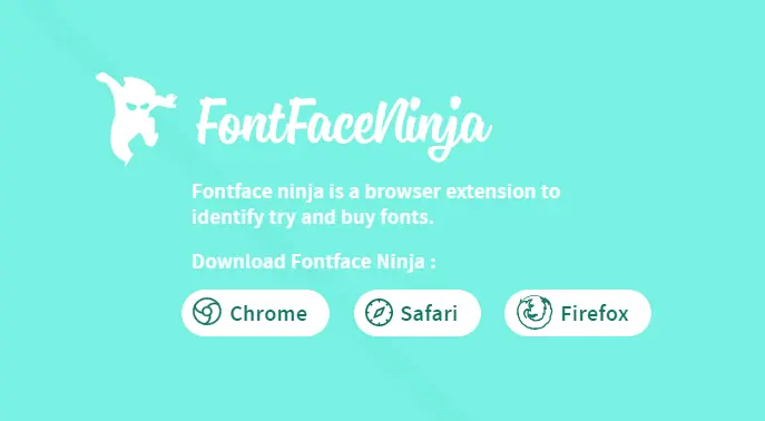 Fontface Ninja(Fonts Ninja)教學:Chrome 查網頁字體 1 舊版 Fontface Ninja 官網底部的各瀏覽器安裝連結(2019 年)