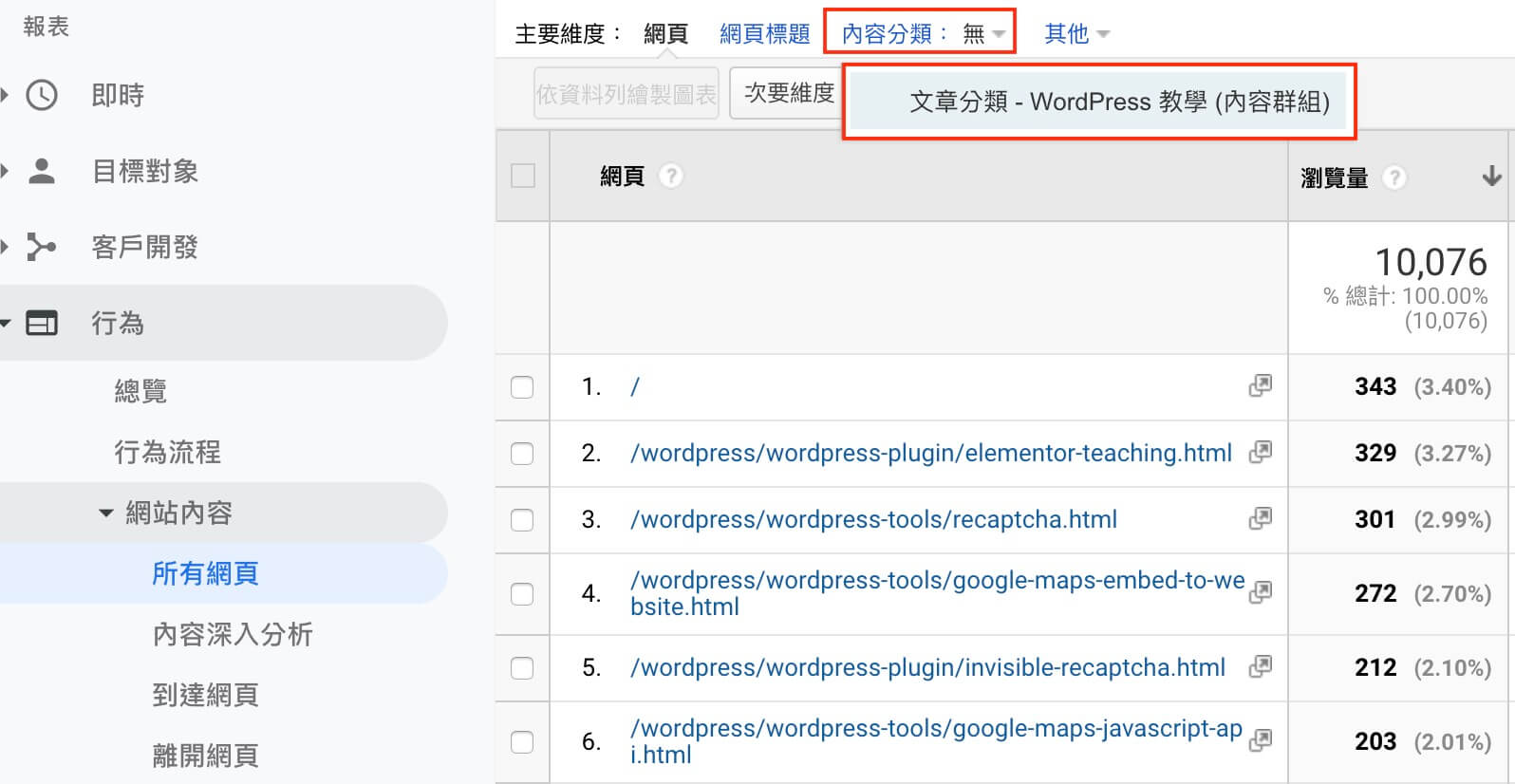 Google Analytics 資料檢視教學