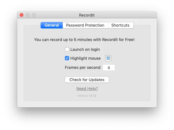 免費製作 GIF 圖片功能及在錄製螢幕操作影片 Recordit Mac 教學