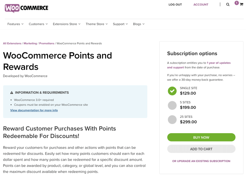 WooCommerce 點數 