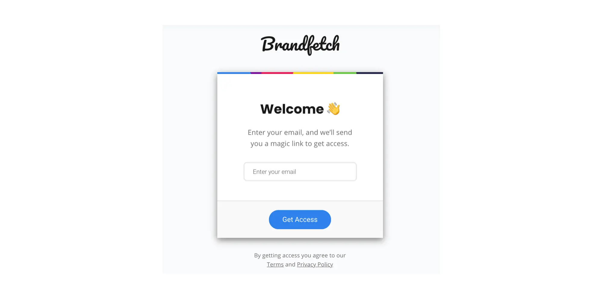 Brandfetch 教學:查網站 Logo、品牌色與字型的 Chrome 擴充功能 4 舊版 Brandfetch 擴充功能第一次使用時要求輸入存取代碼的畫面(2020 年)