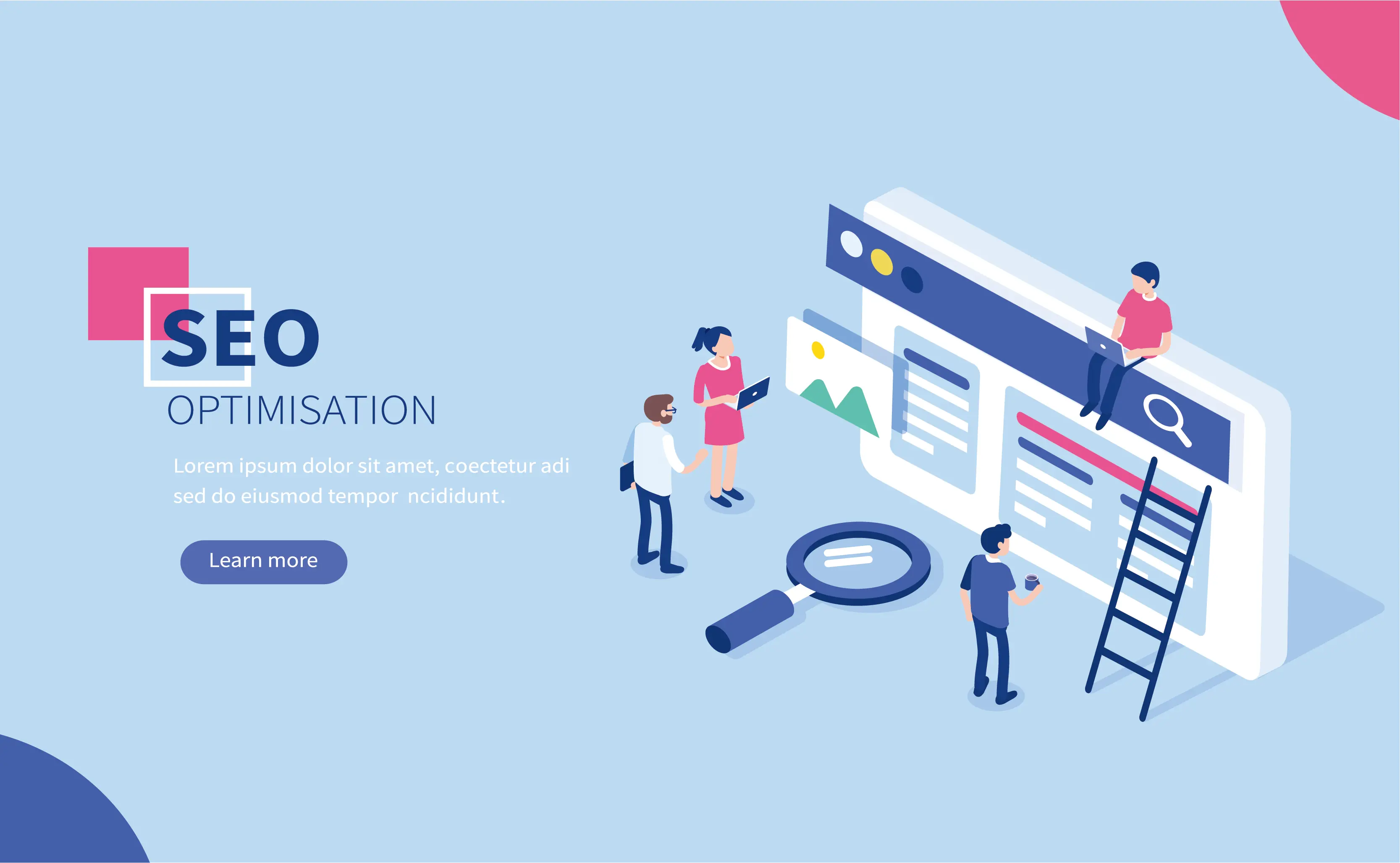 SEO 優化示意插圖，說明 HTTPS 也是搜尋排名的參考因素之一
