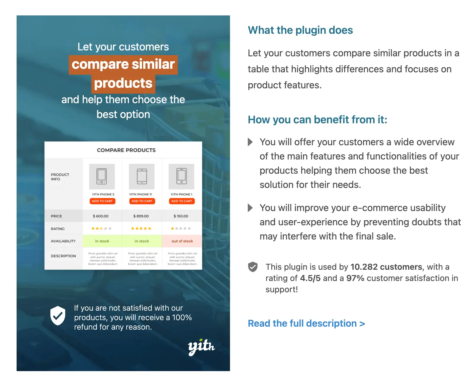 YITH WOOCOMMERCE COMPARE:製作產品比較頁面幫助瀏覽者找到他們想要的產品 YITH WOOCOMMERCE COMPARE