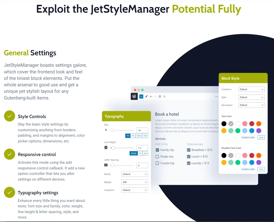 Crocoblock 外掛教學:JetEngine 等 Jet 外掛功能與價格方案 3 JetStyleManager 的樣式設定面板