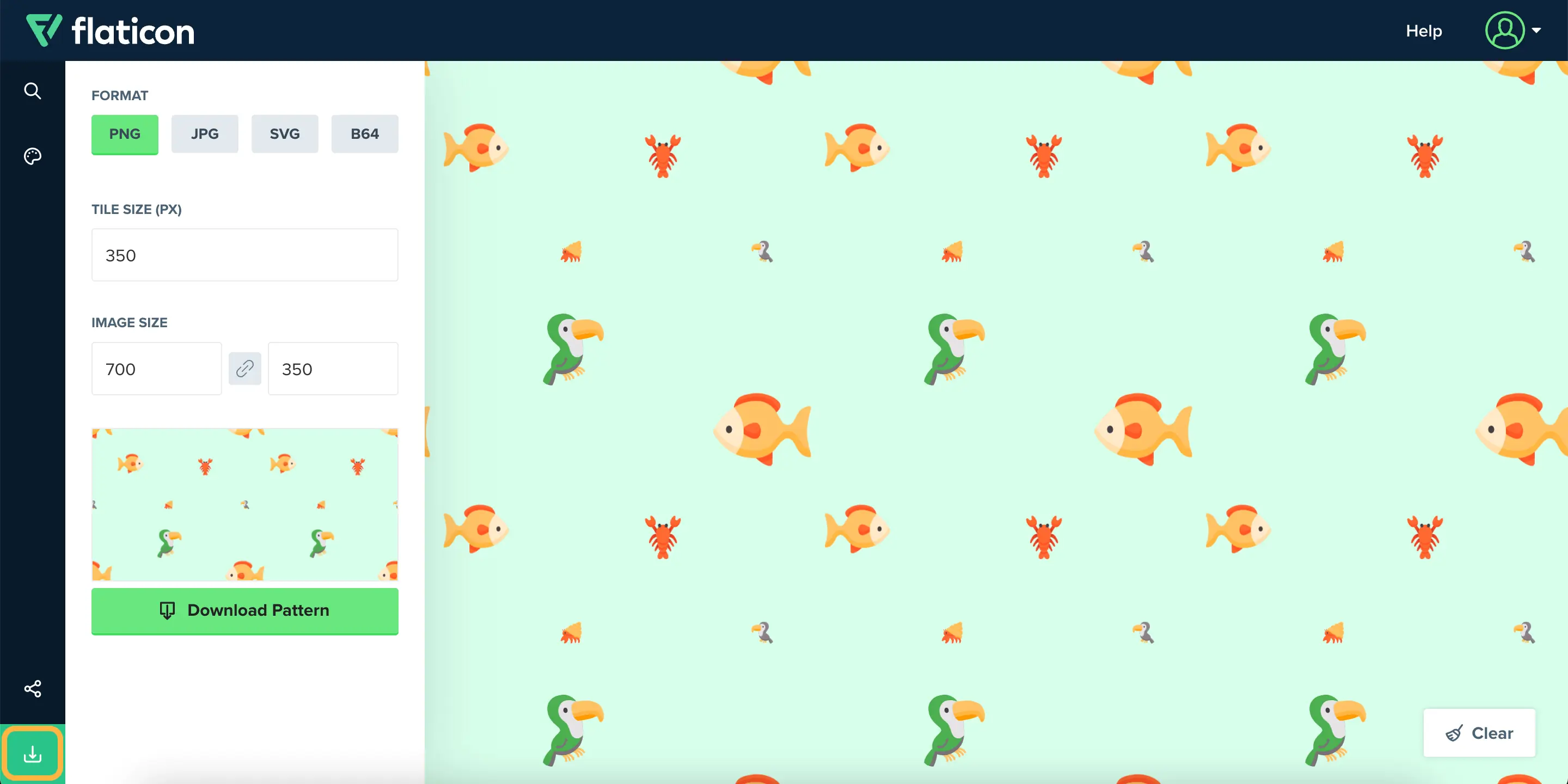 Icons Pattern 教學:用 Flaticon 免費圖示製作無接縫背景圖 6 Icons Pattern|step5|鵠學苑