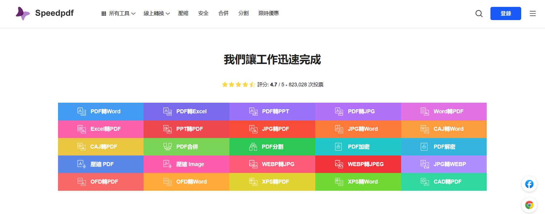 Speedpdf 免費線上工具，滿足PDF轉檔、合併分割、加密與壓縮等需求！_架站資源_鵠學苑